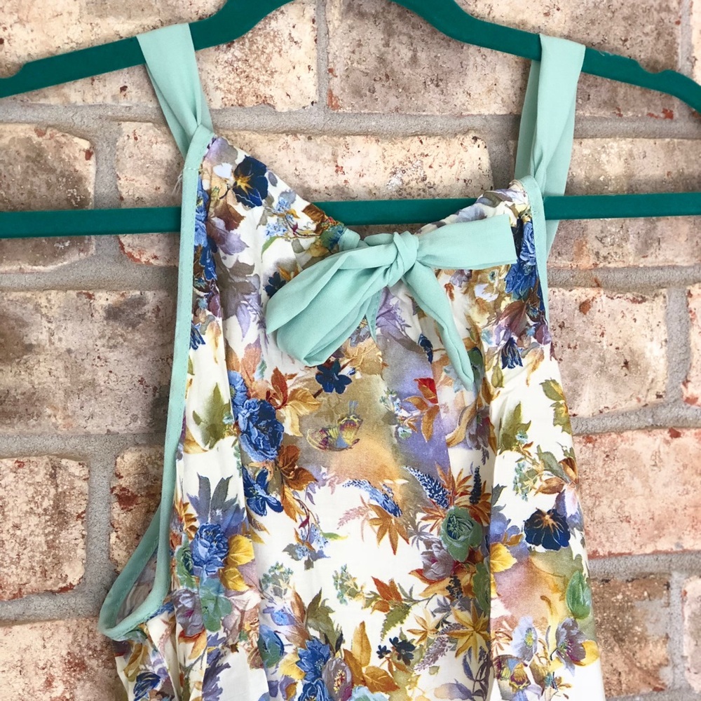 Mint Green Fresh Halter-Look Chiffon Top